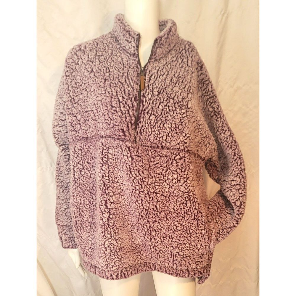 Time & True Fluffy Purple Jacket - Size L